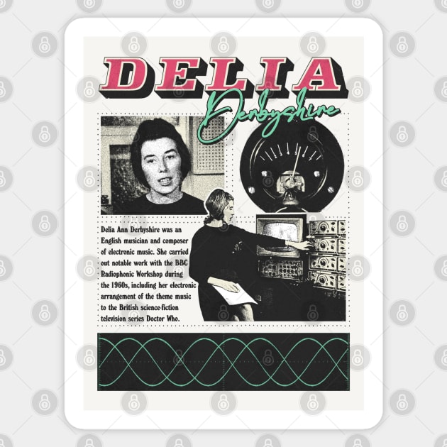 Delia Derbyshire /\// Fan Artwork Sticker by DankFutura